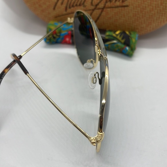 Brand New Maui Jim Polarized Aviator double bridge Gold/grey Lenses - Picture 6 of 10